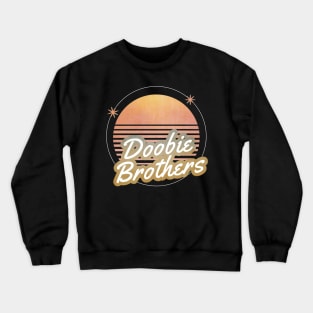 doobie ll retro 80s moon Crewneck Sweatshirt